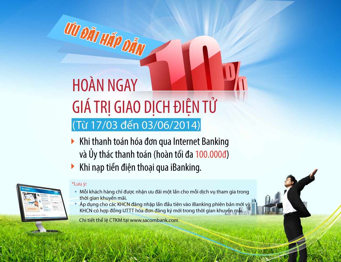 Sacombank miễn phí dịch vụ thanh toán hóa đơn tự động - 1 Sacombank miễn phí dịch vụ thanh toán hóa đơn tự động