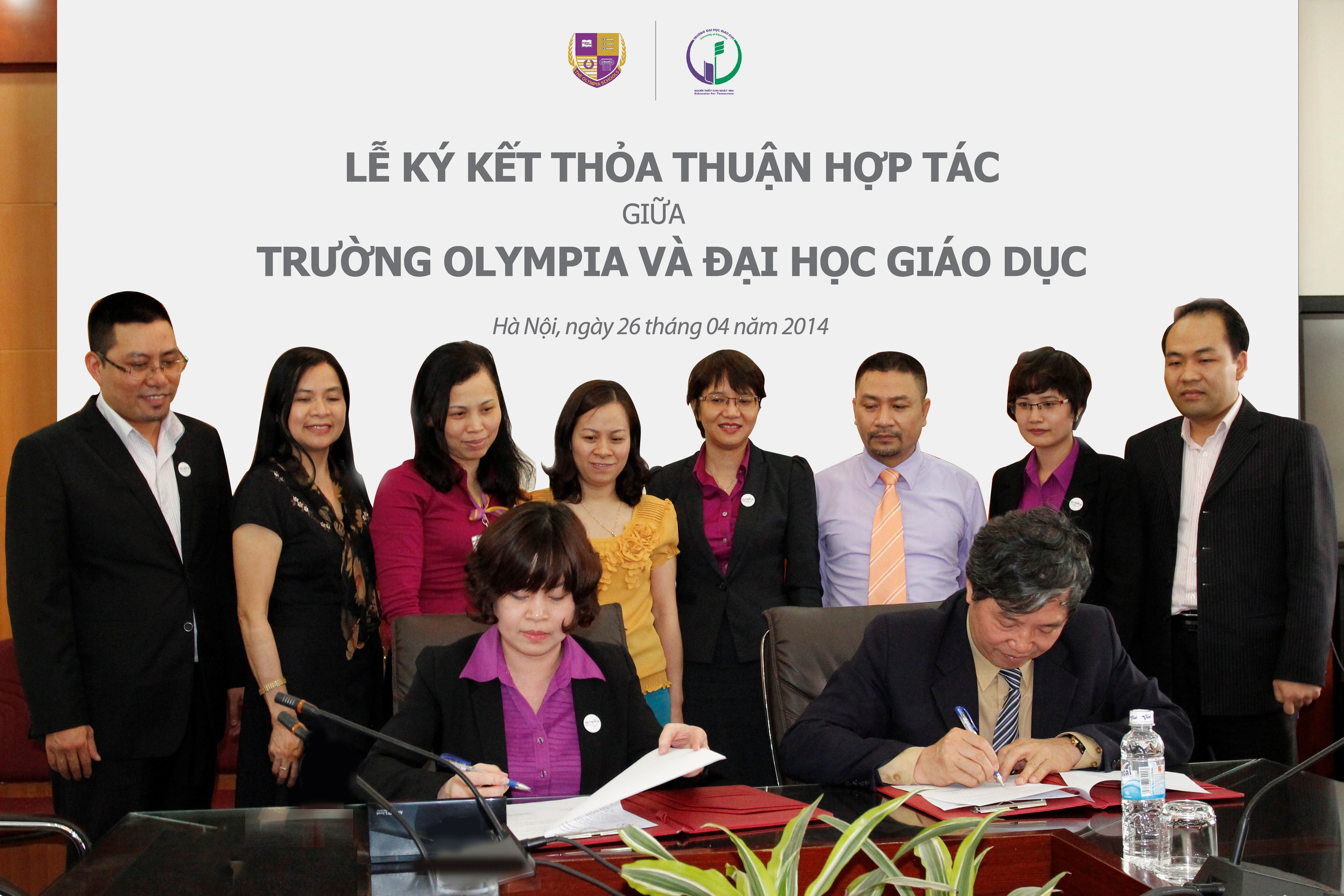 Thỏa thuận hợp tác chiến lược giữa ĐH Giáo dục và trường Olympia - 1 PGS.TS. Lê Kim Long