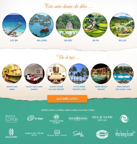 Du lịch miễn phí và trúng giải độc đắc cùng “Điều ước mùa hè” - 2 Cách thức tham gia chương trình đơn giản, bạn chỉ việc ước và trúng tour du lịch hấp dẫn