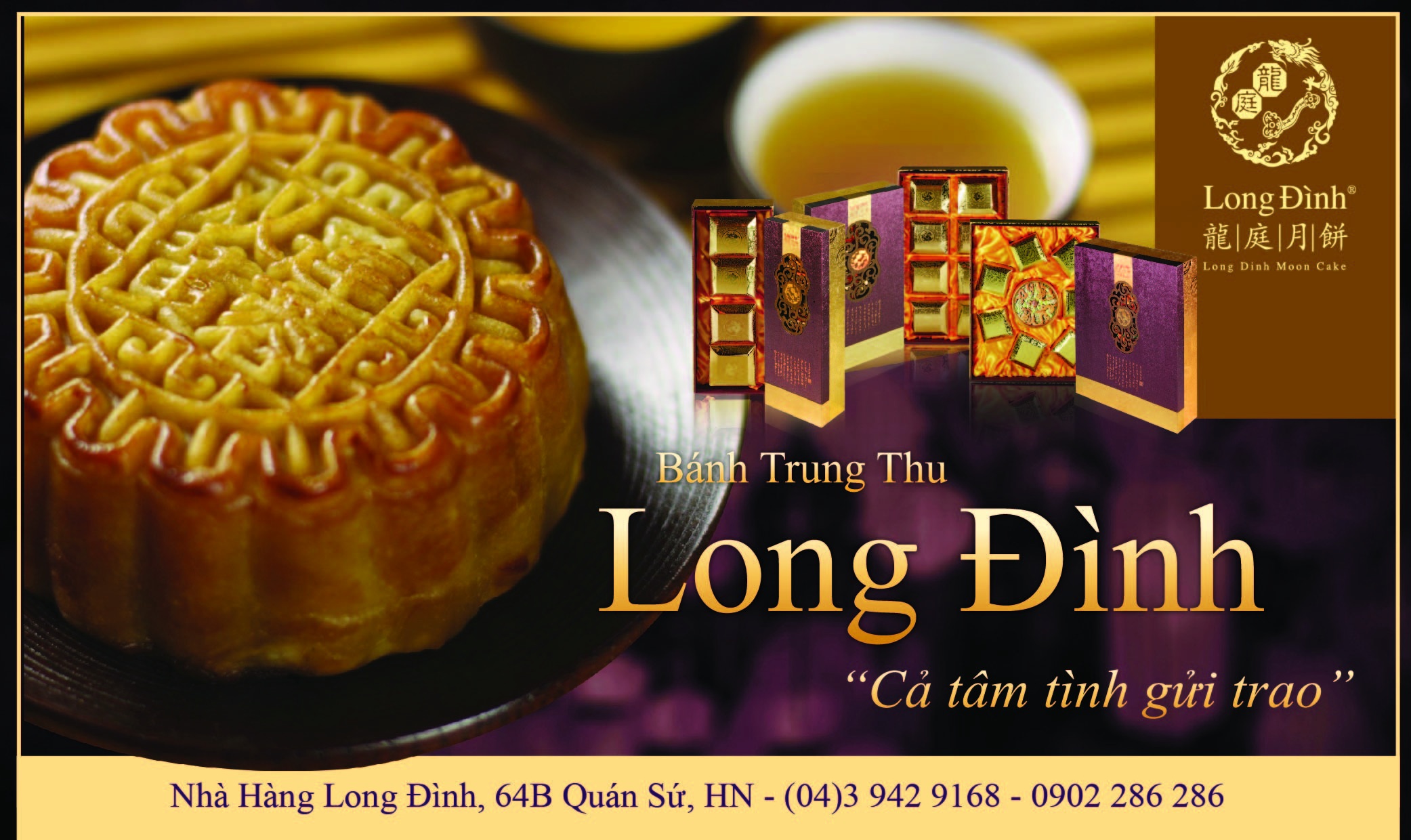 Bánh Trung Thu Long Đình - Cả tâm tình gửi trao - 1 Bánh Trung Thu Long Đình - Cả tâm tình gửi trao