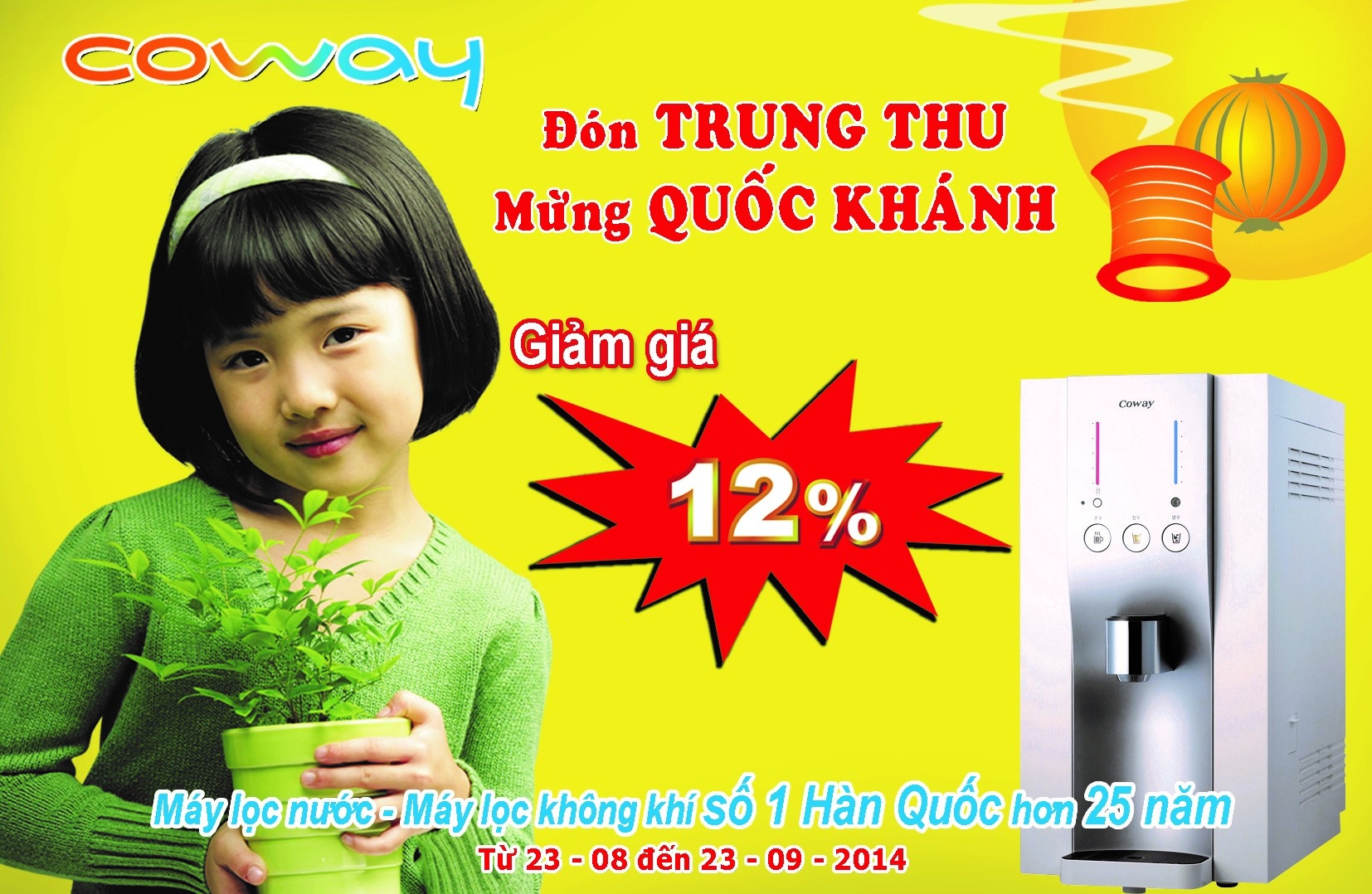 COWAY giảm giá 12% Máy lọc nước và Máy lọc không khí cao cấp Hàn Quốc - 1 COWAY giảm giá 12% Máy lọc nước và Máy lọc không khí cao cấp Hàn Quốc