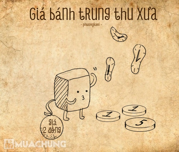 Những hình ảnh so sánh thú vị về ăn uống Trung thu xưa & nay - 5 Bánh Trung thu truyền thống rất rẻ, là thứ mà bất cứ ai cũng có thể mua
