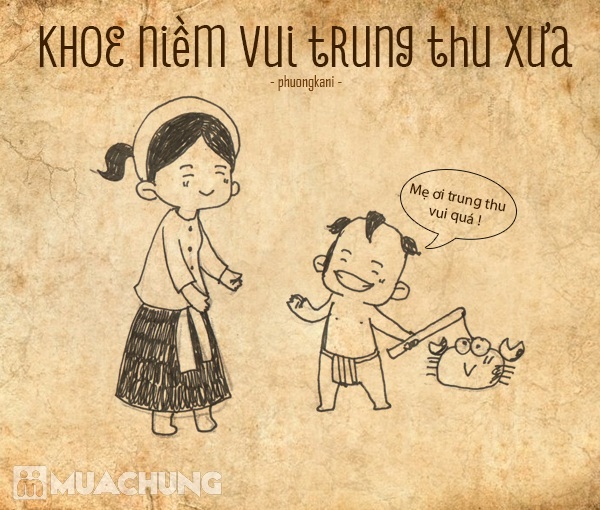 Trung thu xưa là tập trung tại Nhà văn hóa thôn để cùng phá cỗ, vui
chơi, xem mua lân