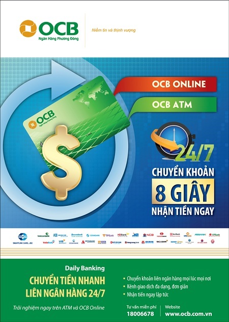 8 giây nhận tiền ngay khi chuyển liên ngân hàng qua OCB online - 2 Để sử dụng dịch này, khách hàng chỉ cần đăng ký sử dụng dịch vụ
