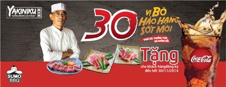 SumoBBQ Yakiniku - Thỏa sức 30 vị bò hảo hạng, sốt mới, giá không đổi! - 1 Tại Việt Nam, thực khách có thể đến SumoBBQ để thỏa sức thưởng thức 30