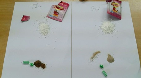 Cách nhận biết bằng mắt thường 2 loại thuốc thật, giả.