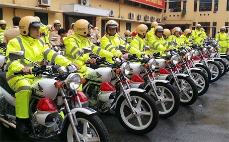 Hà Nội tạm cấm nhiều tuyến đường phục vụ IPU-132 - 1 Lực lượng CSGT Hà Nội được tập huấn kỹ lưỡng, đảm bảo giao thông trong dịp IPU32 được thông suốt.