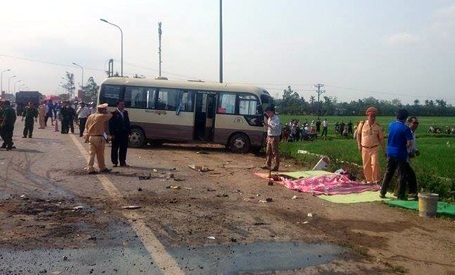 Hiện trường vụ tai nạn chiều 30/3.