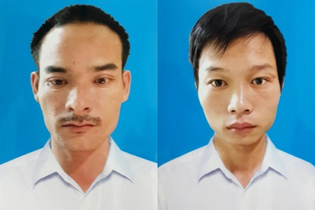 Mẹ “thuê” con trai tìm gái trẻ bán vào động mại dâm ở Trung Quốc - 1 Hai đối tượng Nghiêm Xuân Toàn (trái) và Bùi Văn Lợi. (Ảnh: Cơ quan điều tra cung cấp)