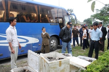 3 tạ chân trâu thối trên xe khách chất lượng cao - 1