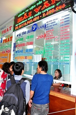 Giá vé xe tại Đà Nẵng đi các tỉnh trong dịp tết Quý Tỵ tăng từ 30-60%