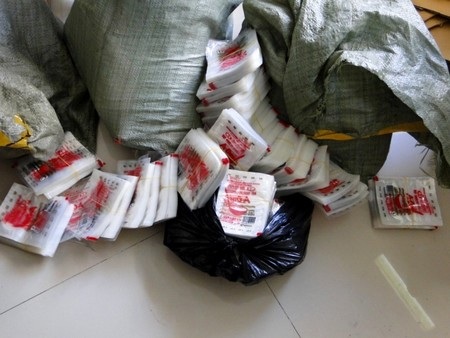 Số mì chính giả nhãn hiệu Aone bị lực lượng chức năng phát hiện và xử lý