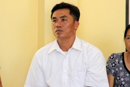 Lái phà Bùi Văn Thu tại phiên tòa sơ thẩm. (Ảnh: T.T.)