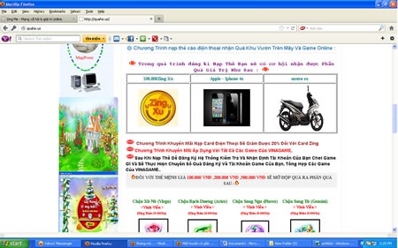 Lập website “nhái” để lừa đảo - 2 Giao diện trang web quahe.us