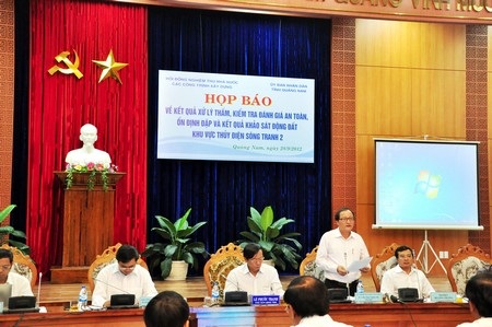Sẽ còn nhiều trận động đất mạnh ở thủy điện Sông Tranh 2 - 1 HĐNTNN họp báo công bố về xử lý chống thấm và động đất tại thủy điện Sông Tranh 2