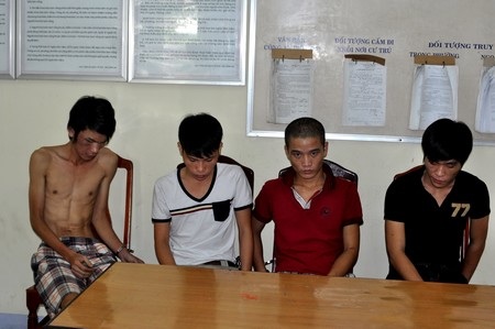 Các đối tượng tại Công an phường Bình Thuận