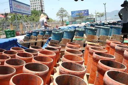 Hàng tấn pháo hoa đã tập kết về cầu cảng sông Hàn