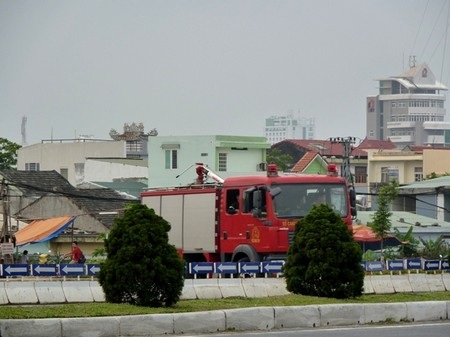 Xe chữa cháy tại hiện trường