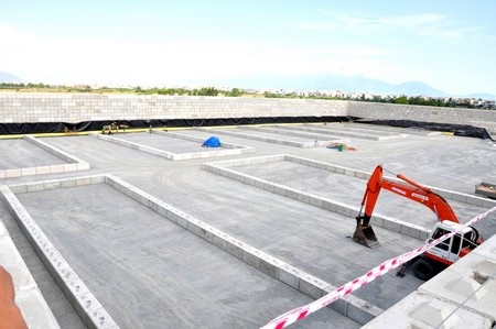 Đầu năm 2014 bắt đầu xử lý đất nhiễm dioxin ở sân bay Đà Nẵng - 1 Khu xử lý đang được thi công khẩn trương