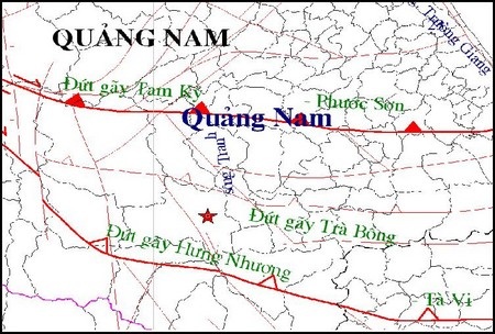 Đất xung quanh thủy điện Sông Tranh 2 lại “rung rinh” - 2 Tâm chấn tiêu của trận động đất sáng 7/4. Ảnh: Trung tâm báo tin động đất và cảnh báo sóng thần