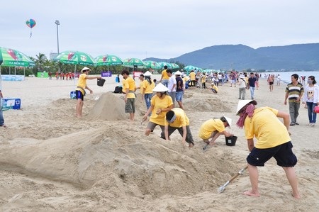 Cuộc thi tạc tượng cát trên biển Đà Nẵng vừa diễn ra vào cuối tháng 7 vừa qua