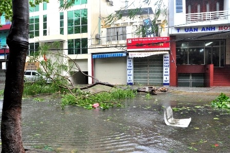 Cảnh tan hoang trên đường Trưng Nữ Vương