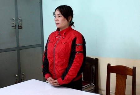 Phạm Thị Chút tại cơ quan công an