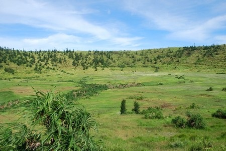 Miệng múi lửa đã ngủ yên phía sau Chùa Đục