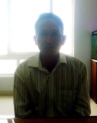 Ông Nguyễn Giàu tại cơ quan công an