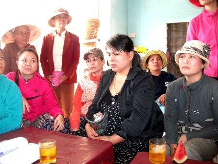 Người dân bị giật hụi chủ yếu là tiểu thương nghèo buôn bán trong chợ Hà Tân, xã Đại Lãnh