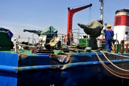 Vết đâm của tàu Hải cảnh Trung Quốc vào ngày 23/5