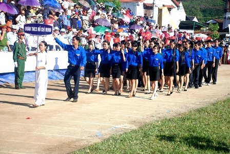 Tái hiện không gian văn hóa, nghệ thuật đặc sắc của đồng bào dân tộc - 5 Đoàn Thanh niên và các đơn vị diễu hành