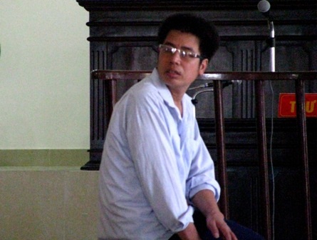 Bị cáo Đinh Việt Cường tại phiên tòa ngày 1/7