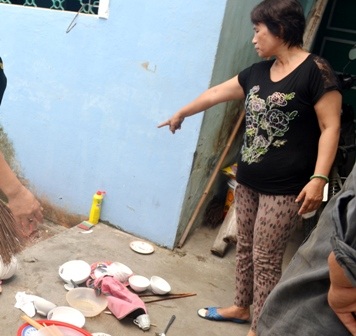 Hiện trường nơi vụ án mạng xảy ra