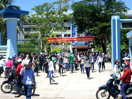 Thí sinh dự thi vào ĐH Quảng Nam năm 2014.