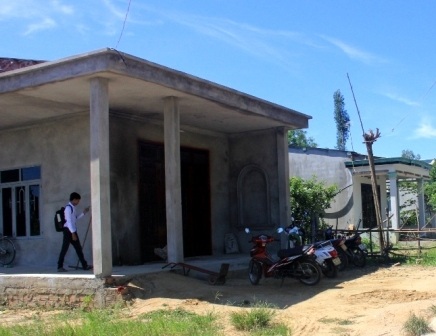 Căn nhà cấp bốn xây dở dang của anh Nguyễn Đắc Cao