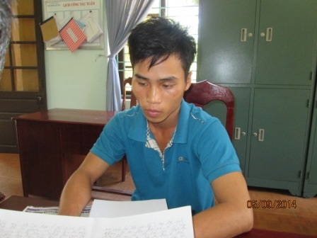 Đối tượng Võ Quốc Thuận tại cơ quan điều tra