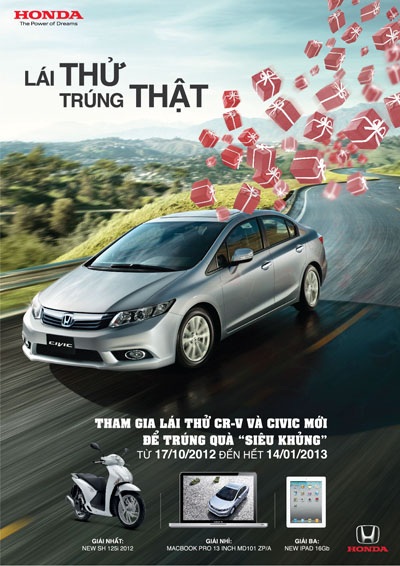 Công ty Honda Việt Nam tổ chức thành công chương trình Lái ôtô trúng SH - 1 Công ty Honda Việt Nam tổ chức thành công chương trình Lái ôtô trúng SH
