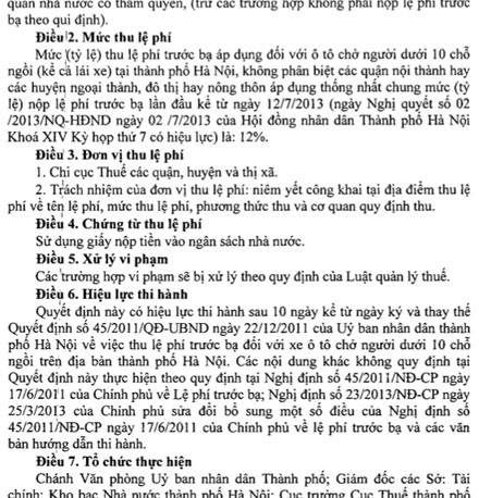 Có sự hiểu nhầm về thời gian áp dụng phí trước bạ ôtô dưới 10 chỗ?