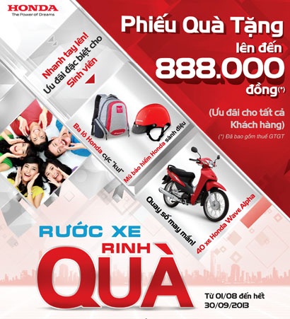 “Rước xe, Rinh quà” cùng Honda - 1 “Rước xe, Rinh quà” cùng Honda