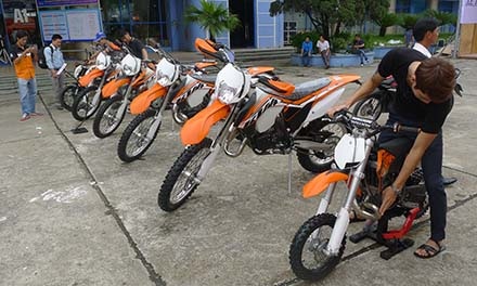 Gian hàng của Vinaxuki với các sản phẩm thân vỏ