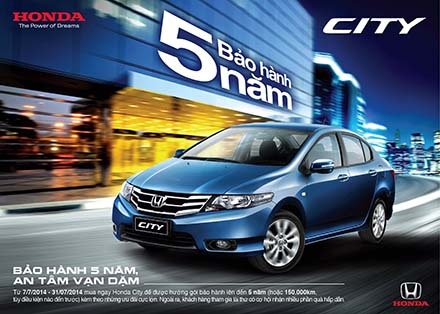 Honda Việt Nam gia hạn bảo hành cho City - 1 Honda Việt Nam gia hạn bảo hành cho City - 1