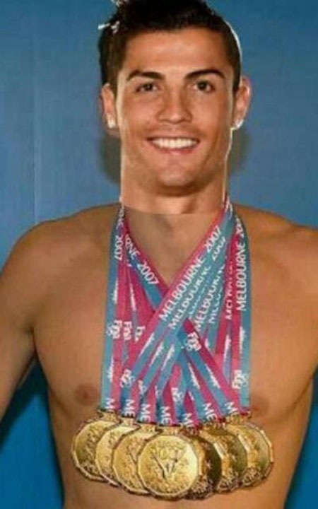 Hài hước với ảnh chế C.Ronaldo nhảy cầu, nhào lộn - 6 “Siêu sao” người Bồ Đào Nha nhận được nhiều huy chương về
thành tích nhảy cầu