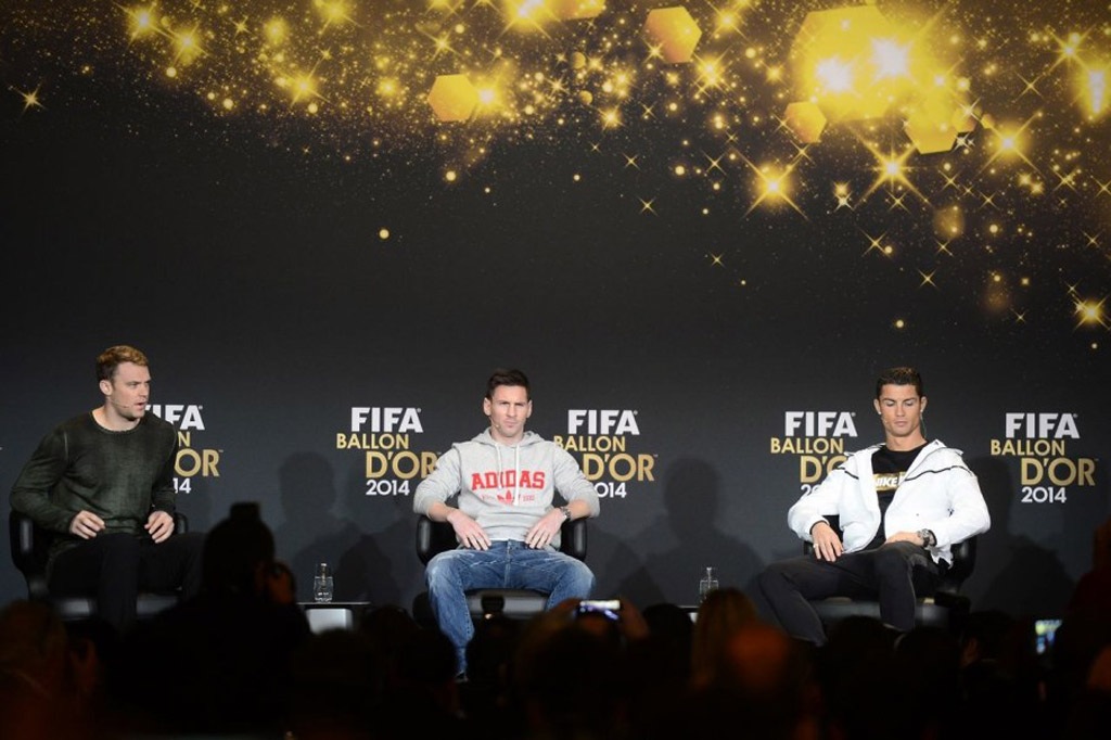 C.Ronaldo, Messi, Neuer trong buổi họp báo