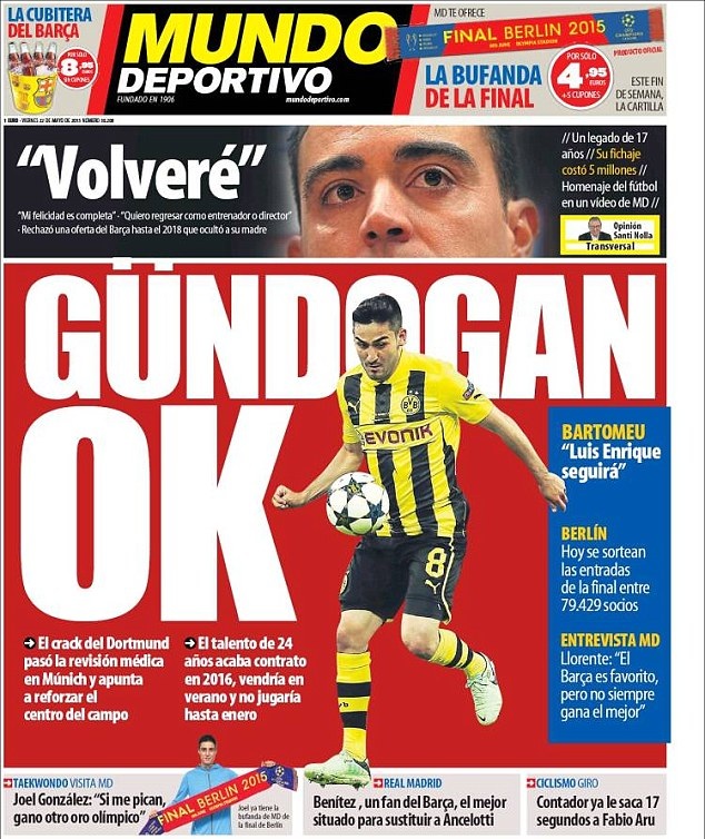 Gundogan vượt qua kiểm tra y tế với Barcelona - 1 Barcelona sắp
có Gundogan?