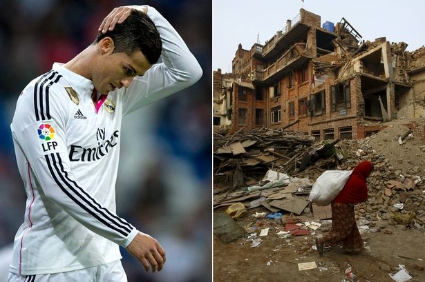 C.Ronaldo ủng hộ nạn nhân trận động đất ở Nepal