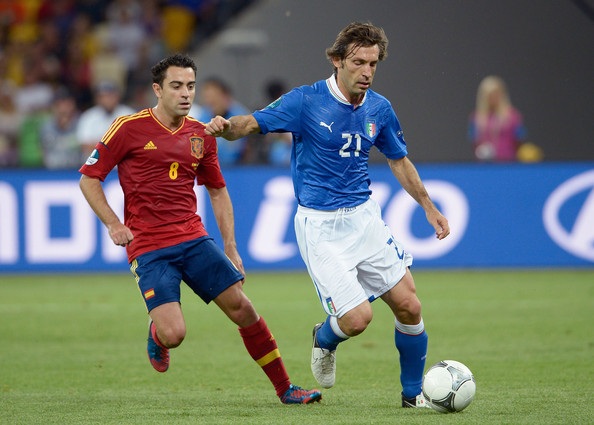 Chung kết Champions League: Cuộc chiến của hai “bộ não” thiên tài - 2 Pirlo từng
thất bại trước Xavi trong trận chung kết Euro 2012