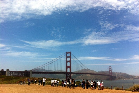 Những trái tim "lỗi nhịp" ở San Francisco - 3 Ai nấy đều tranh thủ phút nghỉ ngơi để lưu lại những tấm hình kỉ niệm