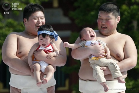 Bật cười trước lễ hội Sumo dọa trẻ con khóc ở Nhật Bản - 4 Bật cười trước lễ hội Sumo dọa trẻ con khóc ở Nhật Bản