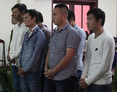 Các bị cáo tại phiên tòa